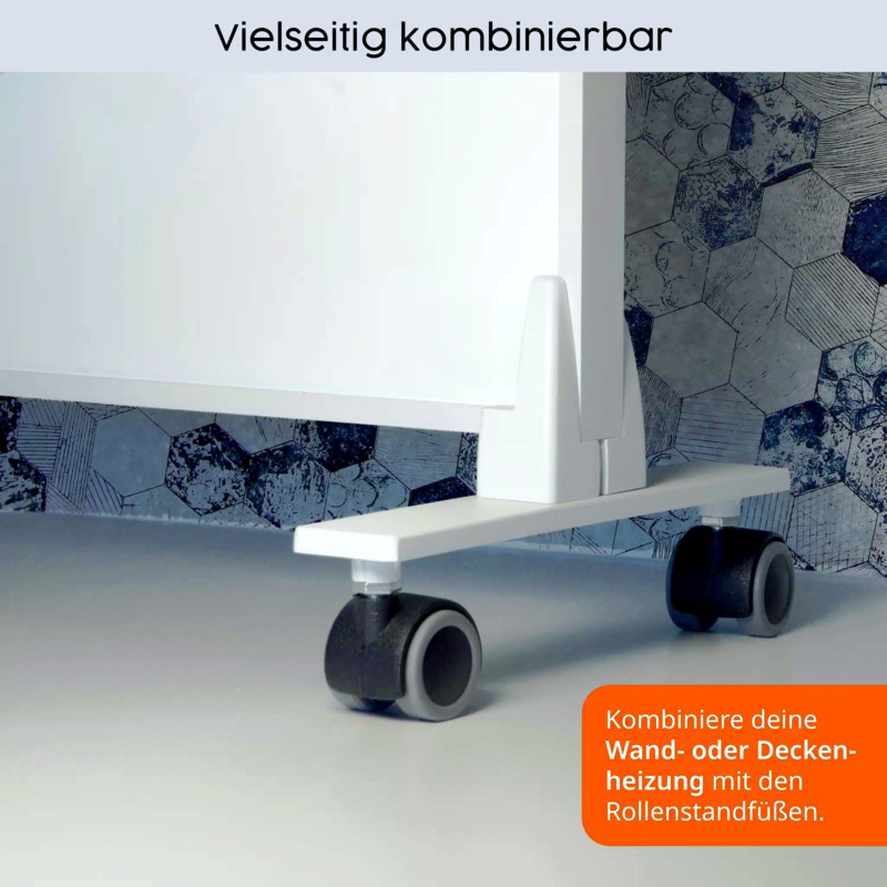 Standfüße mit Rollen für 2cm Rahmen