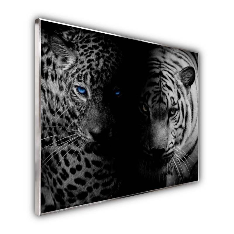 STEINFELD® Glas Infrarotheizung mit Motiv Tiger Jaguar