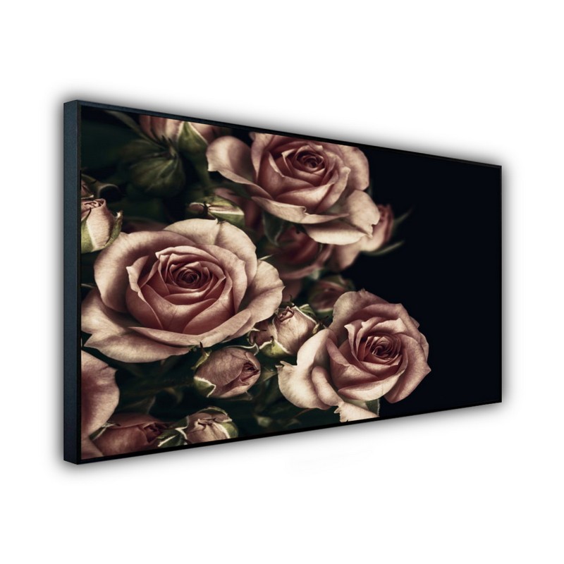 STEINFELD® Glas Infrarotheizung mit Motiv Rosenblüten